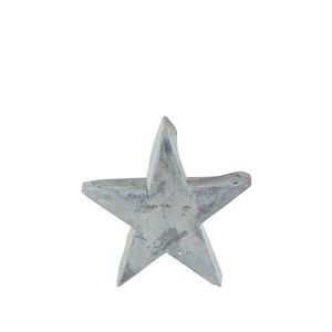 Šedá dekorativní cementová soška KJ Collection Christmas Star, výška 9,5 cm