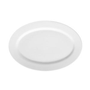 Bílý porcelánový talíř Price & Kensington Simplicity, 36 x 25 cm