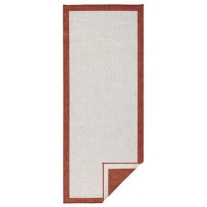 Červeno-krémový venkovní koberec Bougari Panama, 80 x 250 cm