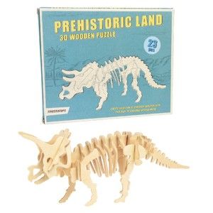 Dřevěné 3D puzzle dinosaurus Rex London Triceratops
