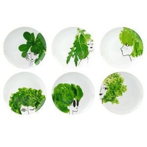 Sada 6 porcelánových salátových misek Le Studio Mes Petites Salades Plates, ⌀ 25 cm