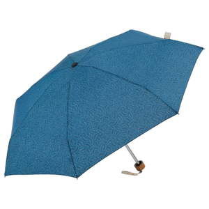 Modrý skládací deštník Ambiance Leaves, ⌀ 92 cm
