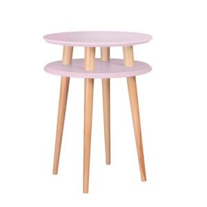 Růžový odkládací stolek Ragaba UFO, Ø 45 cm