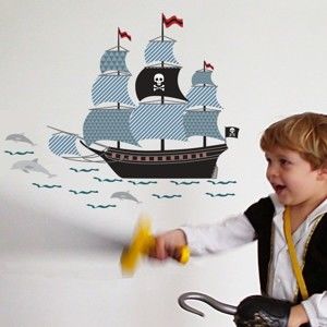 Nástěnná samolepka Art For Kids Pirate Ship