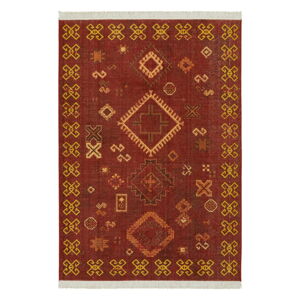 Červený koberec s podílem recyklované bavlny Nouristan, 200 x 290 cm