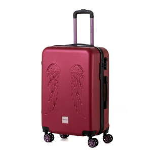 Červený cestovní kufr Berenice Wingy, 71 l