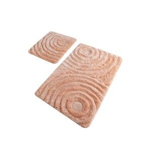 Sada 2 lososových koupelnových předložek Confetti Bathmats Wave Somon
