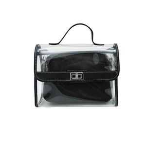 Černá kabelka z pravé kůže Andrea Cardone Transpa Mini