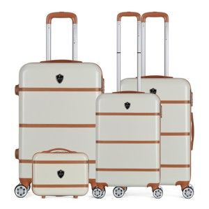 Sada 4 béžových cestovních kufrů na kolečkách GENTLEMAN FARMER Integre & Vanity Duro