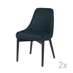 Sada 2 modrých židlí WOOOD Koen
