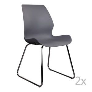 Sada 2 šedých  židlí House Nordic Sola