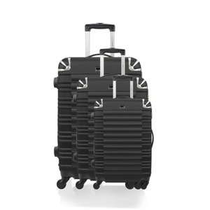 Sada 3 černých cestovních kufrů na kolečkách Bluestar Lima
