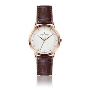 Unisex hodinky s hnědým páskem z pravé kůže Frederic Graff Croco Margo