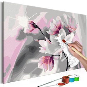 DIY set na tvorbu vlastního obrazu na plátně Artgeist Magnolia, 60 x 40 cm