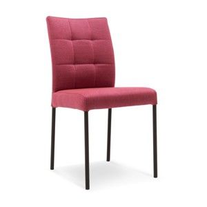 Tmavě růžová jídelní židle s černými nohami Jakobsen home Inari