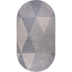 Šedý pratelný koberec 120x180 cm Oval – Vitaus