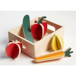 Dřevěný dětský hrací set Flexa Toys Shop Vegetables