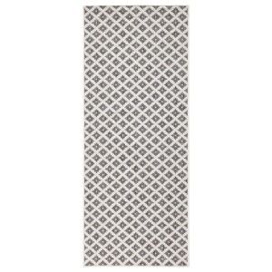 Šedo-krémový oboustranný koberec vhodný i na ven Bougari Nizza, 80 x 150 cm