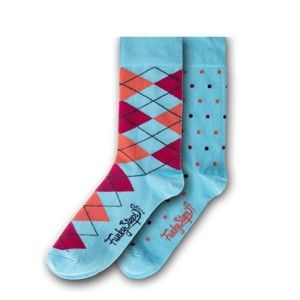 Sada 2 párů ponožek Funky Steps Caro, velikost 39 – 45