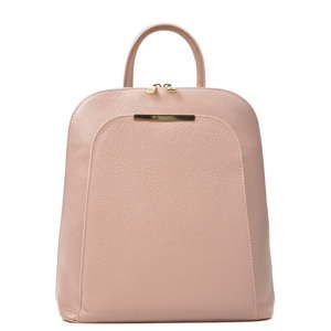 Pudrově růžový kožený batoh Renata Corsi Marta