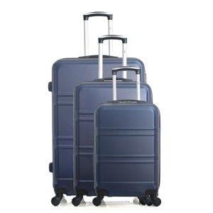 Sada 3 modrých cestovních kufrů na kolečkách Hero Utah