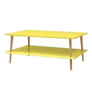 Žlutý konferenční stolek se sníženou spodní deskou Ragaba KORO