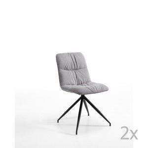 Sada 2 šedých židlí Design Twist Galena