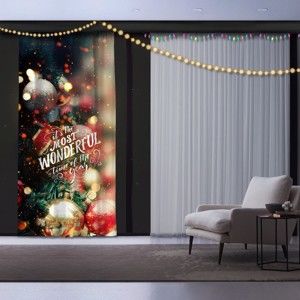 Vánoční závěs Christmas Wonderful, 140 x 260 cm