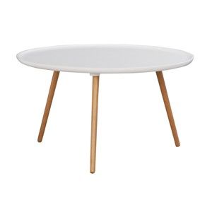 Bílý konferenční stolek Folke Dellingr, ⌀ 80 cm