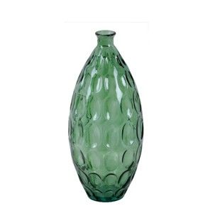 Zelená skleněná váza z recyklovaného skla Ego Dekor Dune, výška 45 cm