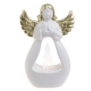 Vánoční keramická světelná dekorace ve tvaru anděla InArt Sarah