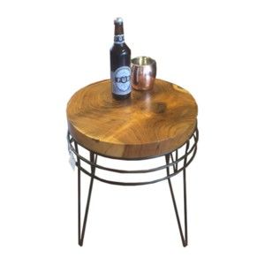 Příruční stolek z akáciového dřeva Fuhrhome Montreal