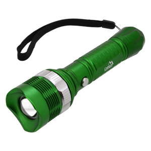 Zelená kapesní LED svítilna Cattara ZOOM