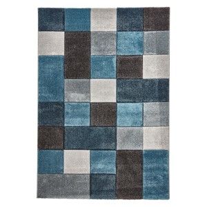 Modrošedý koberec Think Rugs Brooklyn, 160 x 220 cm