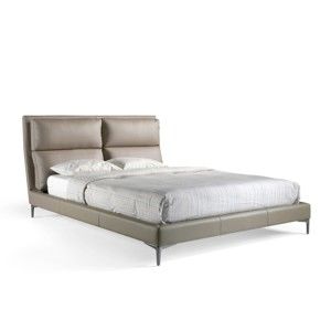 Béžová postel Ángel Cerdá Booth, 160 x 200 cm