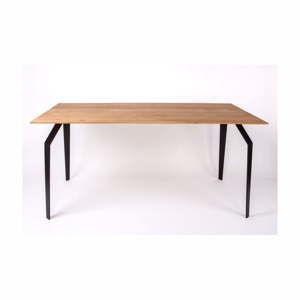 Jídelní stůl s dřevěnou deskou a ocelovou konstrukcí Nørdifra, 160 x 90 cm