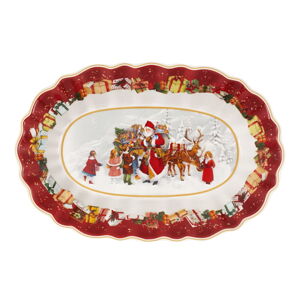 Porcelánový servírovací talíř s vánočním motivem Villeroy & Boch, 30 x 19,8 cm