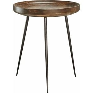 Černo-hnědý dřevěný odkládací stolek Støraa Sashi