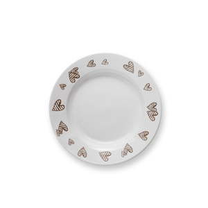 Bílý kameninový polévkový talíř Brandani Batticuore