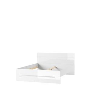 Bílá postel Szynaka Meble Selene, 160 cm