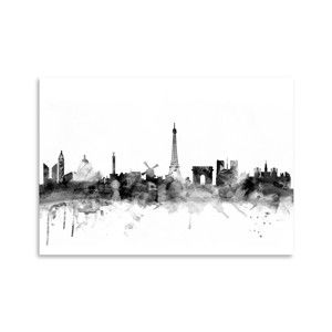 Plakát Americanflat Paris Skyline, 42 x 30 cm