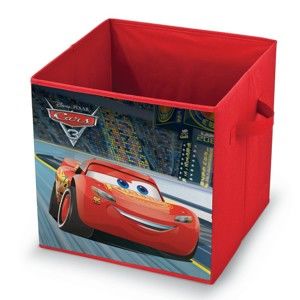 Červený úložný box na hračky Domopak Disney Cars, délka 32 cm