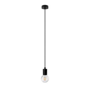 Černé závěsné svítidlo s žárovkou Bulb Attack Cero Basic Globe Clear
