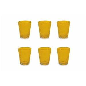 Sada 6 žlutých skleniček Villa d´Este Satin