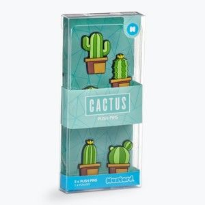 Sada 5 přípínáčků Just Mustard Cactus