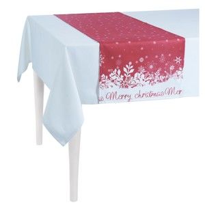 Červený vánoční běhoun na stůl Apolena Honey Christmas, 40 x 140 cm