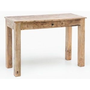 Konzolový stůl z masivního mangového dřeva Skyport RUSTICA, 120 x 50 cm