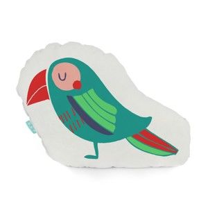 Bavlněný polštářek Moshi Moshi Pretty Parrots, 40 x 30 cm