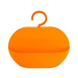 Oranžová úložná závěsná kapsa do sprchy Wenko Cocktail
