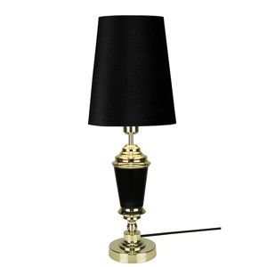 Černá stolní lampa v barvě mosazi Globen Lighting Wallenberg